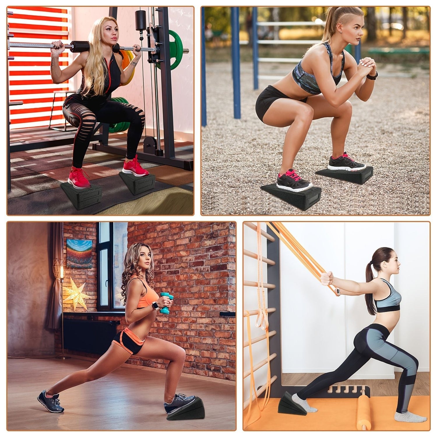 3pcs/set Slant Board; Foam Calf Stretcher With 5 Positions Adjustable Slant Board For calf stretch board