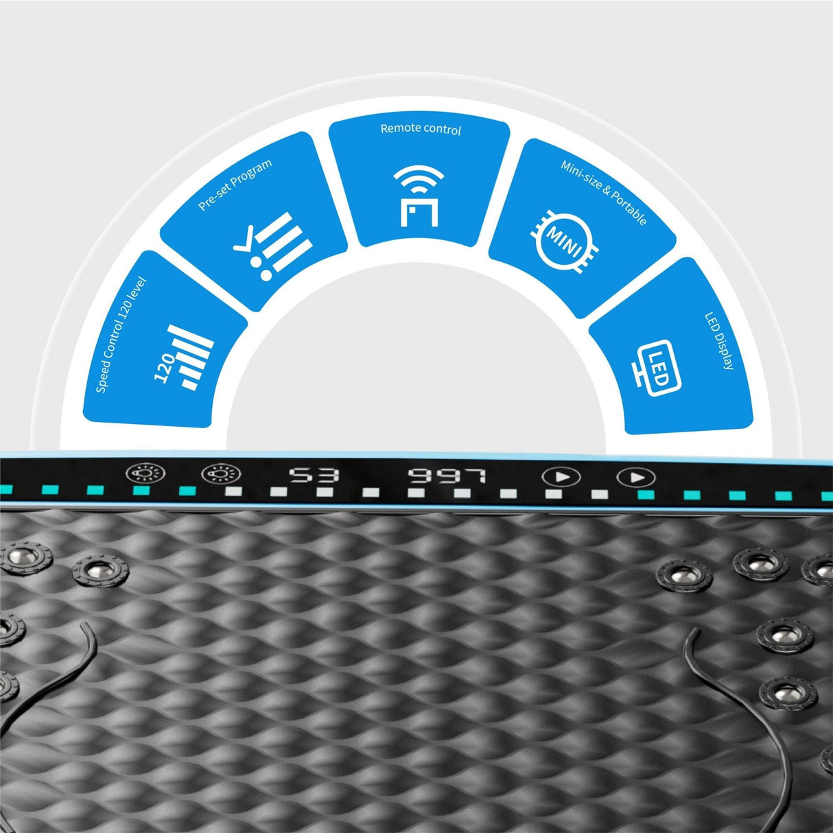 Vibration Plate Exercise Machine, Whole Body Fitness Platform for Lymphatic Drainage, Vibrating Shaker Board with 120 Speed Levels, Weight Loss and Fat Burner Workout Equipment for Women and Men