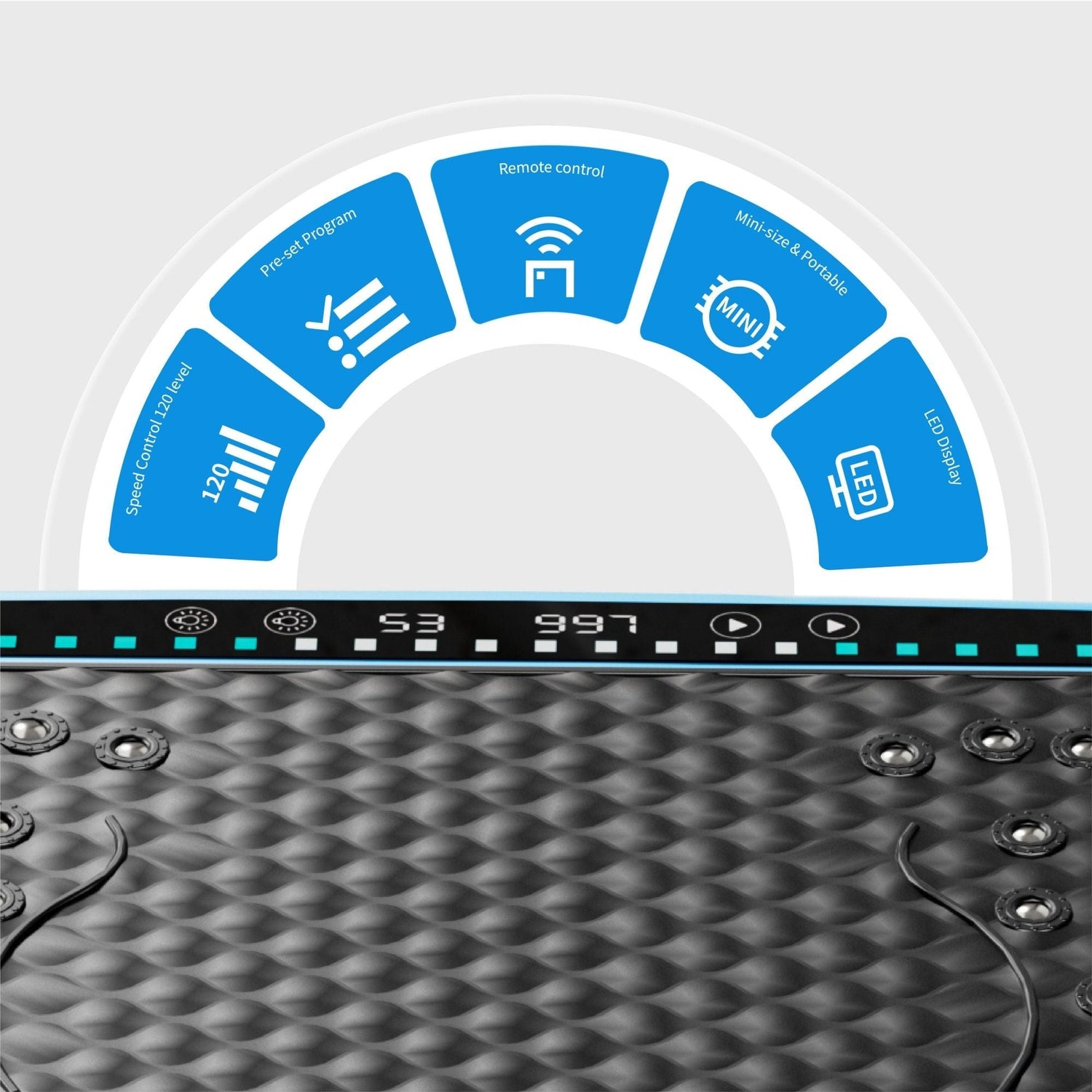 Vibration Plate Exercise Machine, Whole Body Fitness Platform for Lymphatic Drainage, Vibrating Shaker Board with 120 Speed Levels, Weight Loss and Fat Burner Workout Equipment for Women and Men