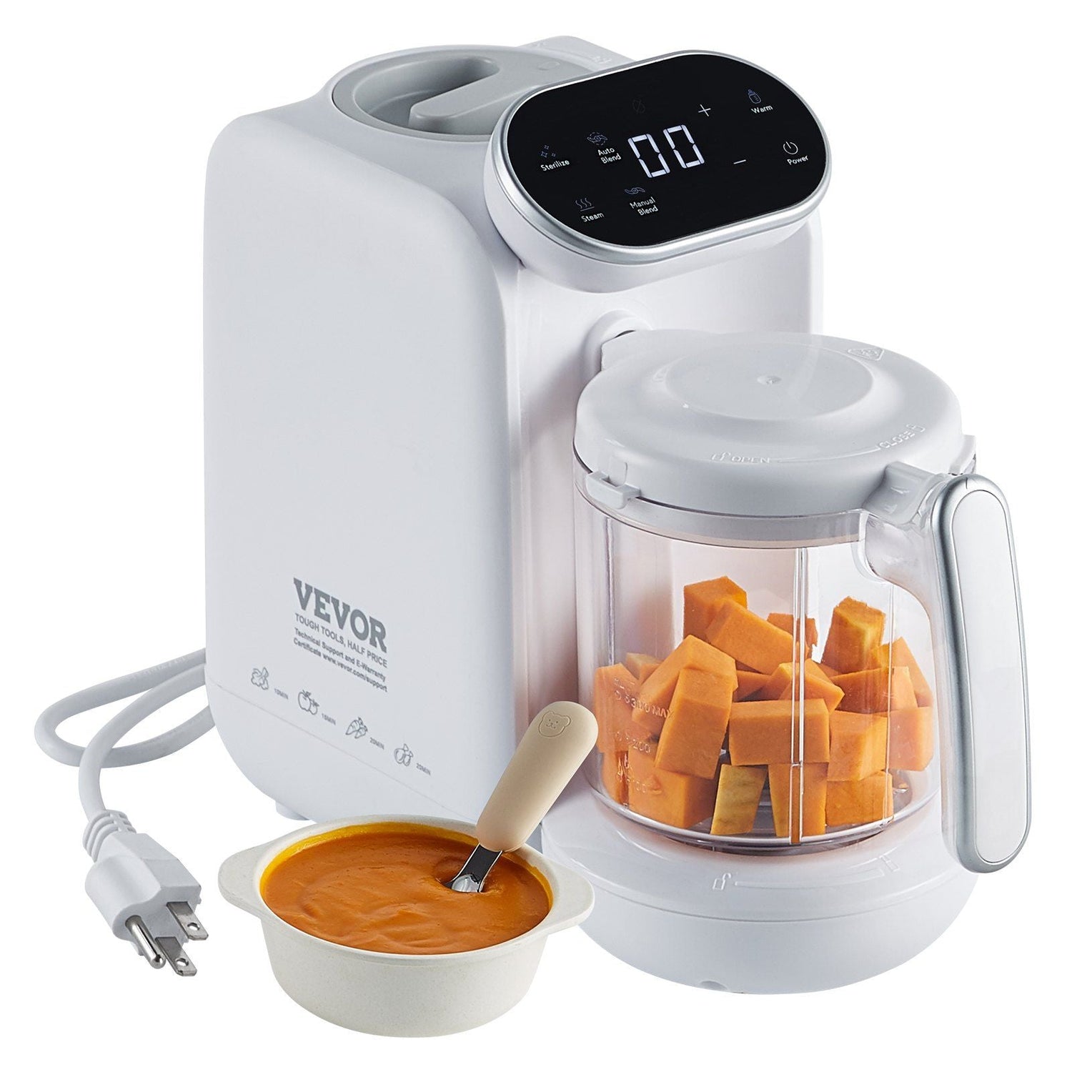 Multi-Functional Baby Food Maker - 430W Processor for Healthy Purees, Steaming & Grinding
