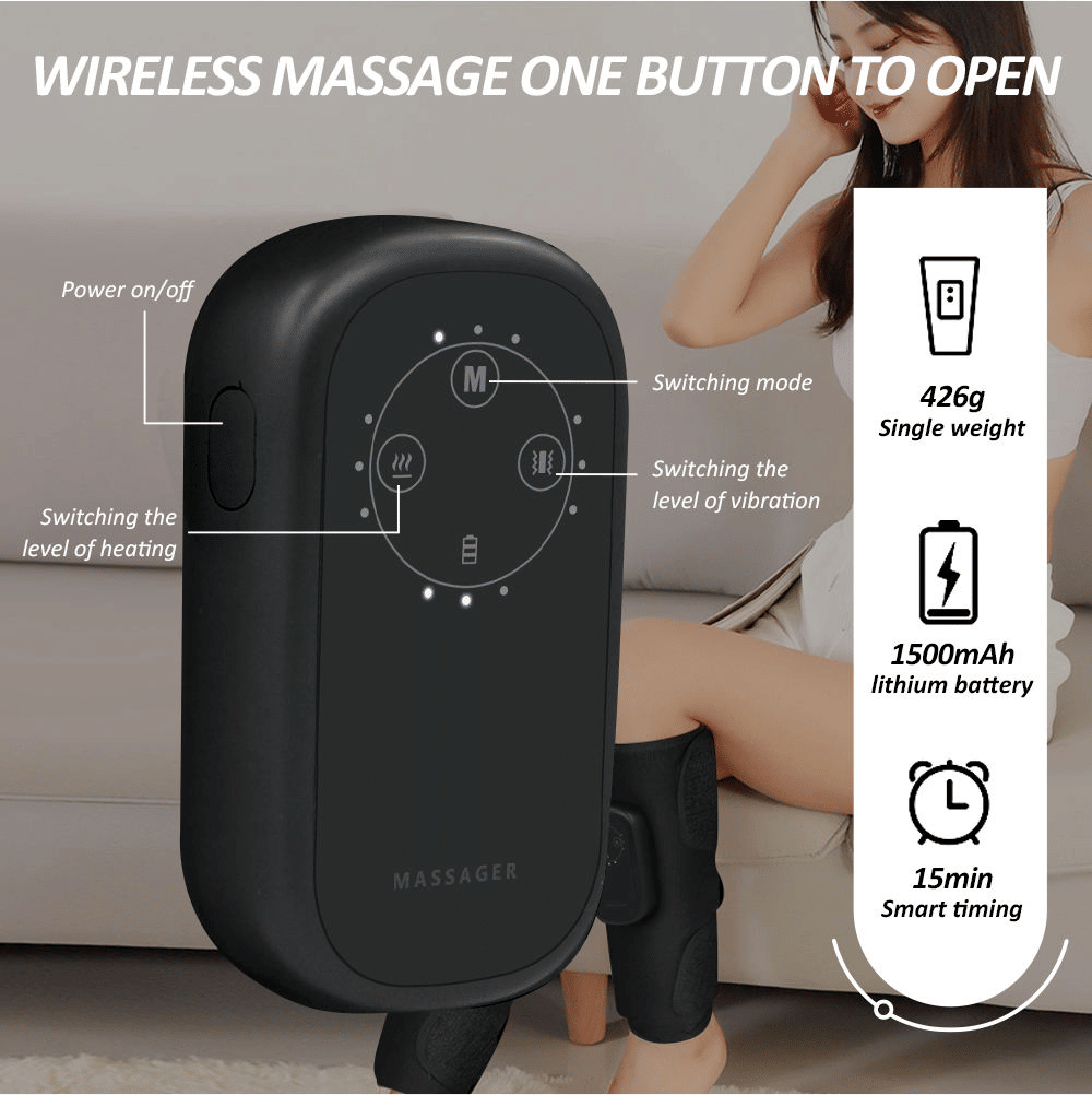 PSK709J-2 Air Compression Calf Massager with EMS Pulse and Vibration for Soothing Leg Relief