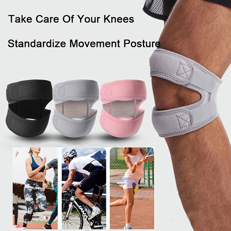 Unisex Adjustable Knee Support Brace with Patella Pad for Sports & Workouts