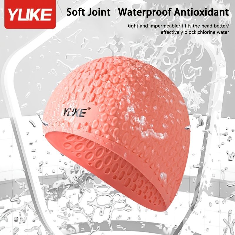 Adult Silicone Swim Caps Waterproof Swimming Cap, purple