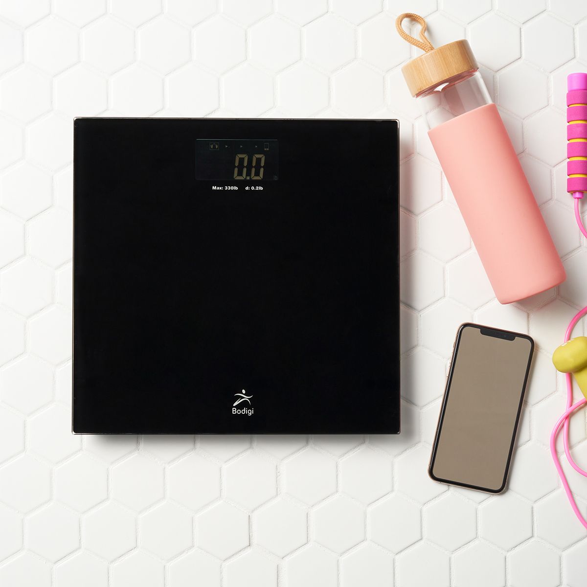 High Precision Digital Bathroom Scale for Weighing Up to 330 lbs