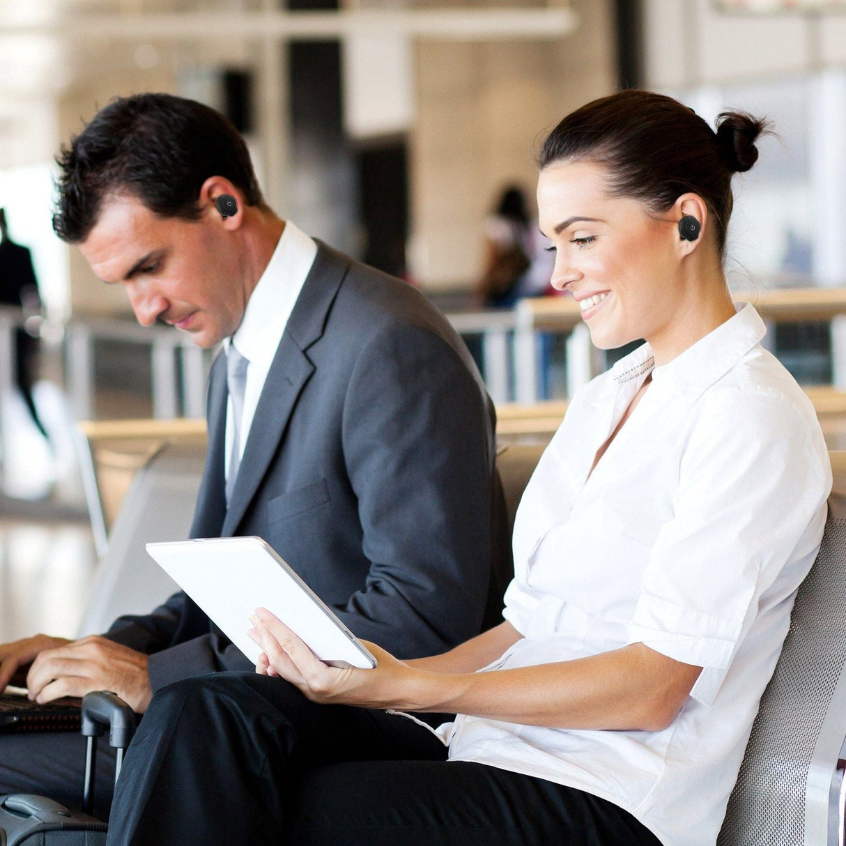 Wireless Earbuds CSR V4.2 In-ear Stereo Headsets IP44 Waterproof Apt-X TWS Headphones Noise Cancelling