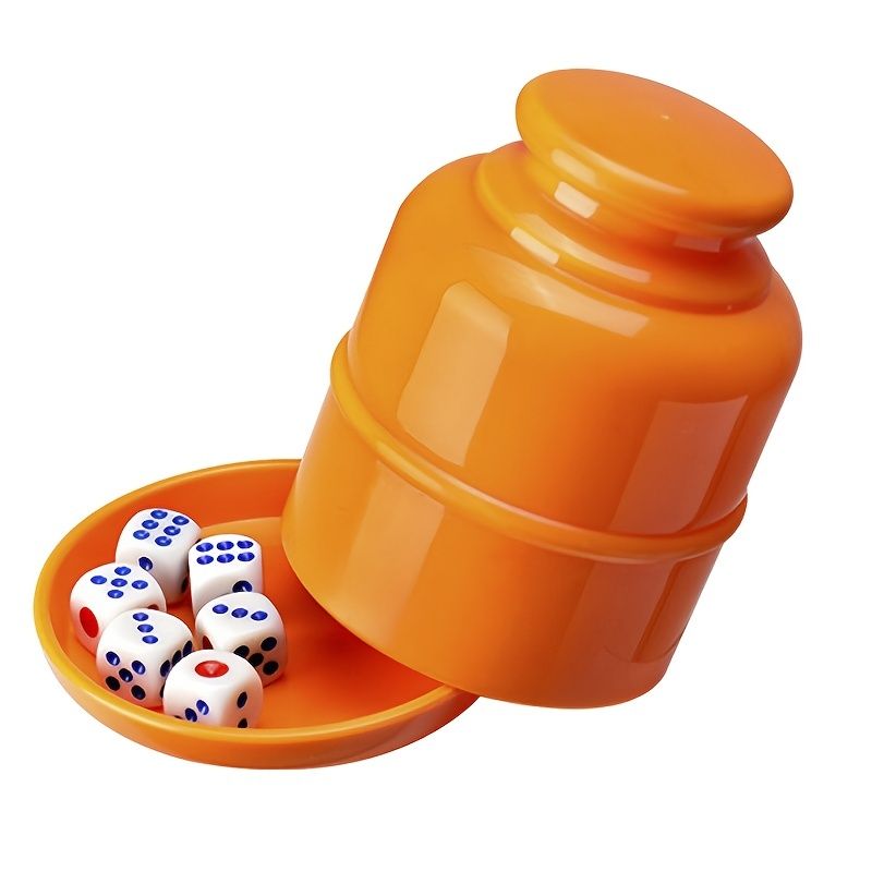 1pc standard Dice & Dice Cup Set; Bar Sieve Thickened Combination with Bottom Holder; Outdoor Table Game Accessories