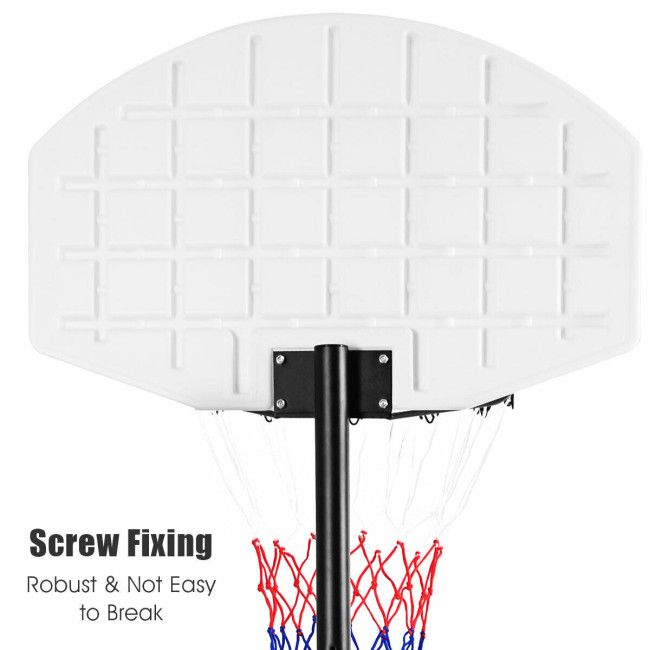 Portable Adjustable Basketball Hoop with Wheels for Easy Movement