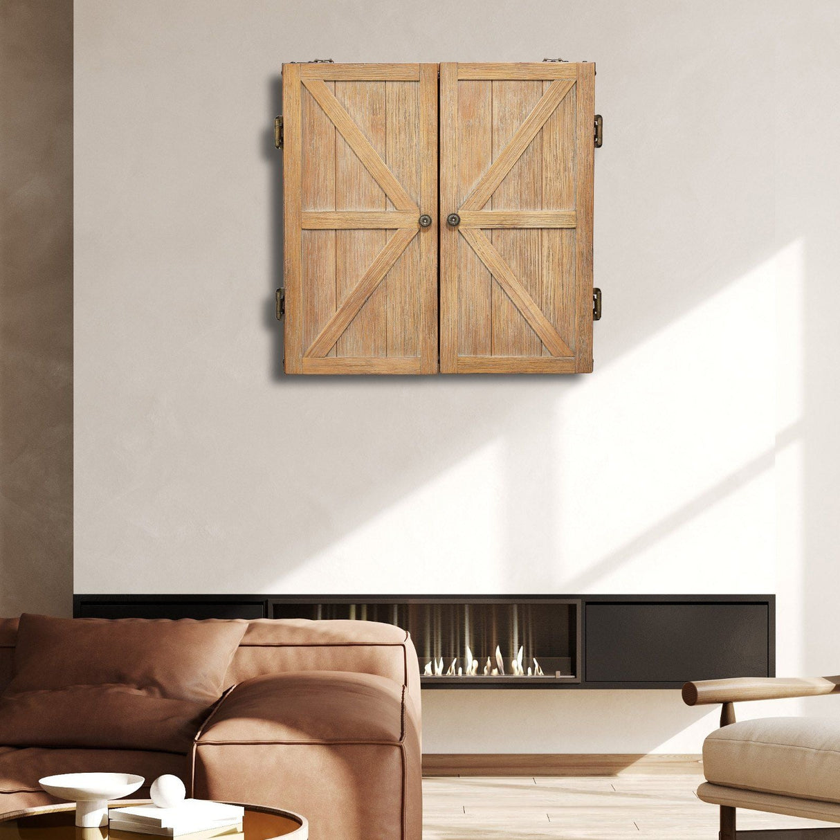 Solid Wood Dartboard Cabinet Official Size (Dart board Not Included)