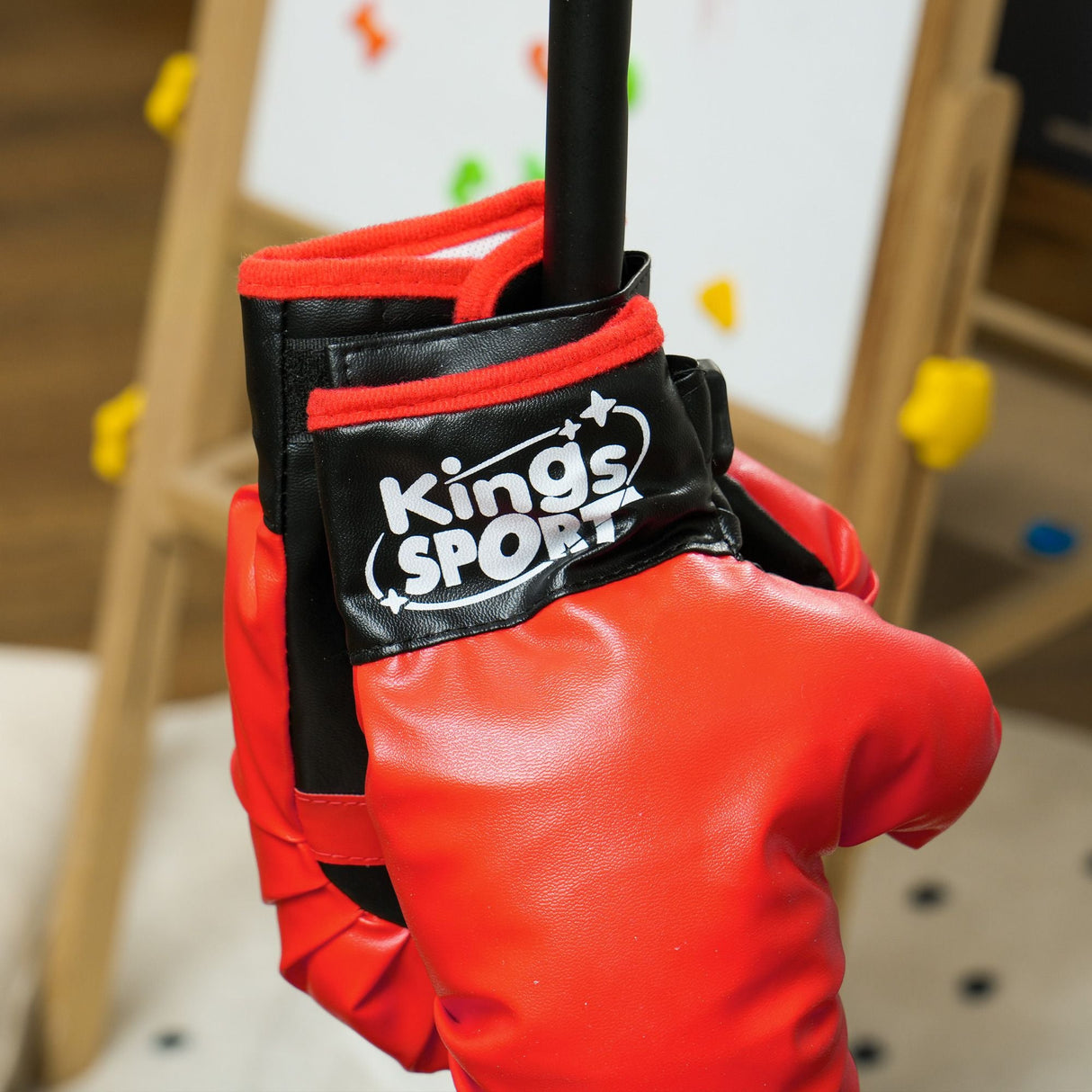 Qaba Punching Bag for Kids, Kids Punching Bag with Stand for 5-10 Year Old, Adjustable Kids Boxing Bag with Boxing Gloves, Boxing Set, Sports Toy for Boys & Girls
