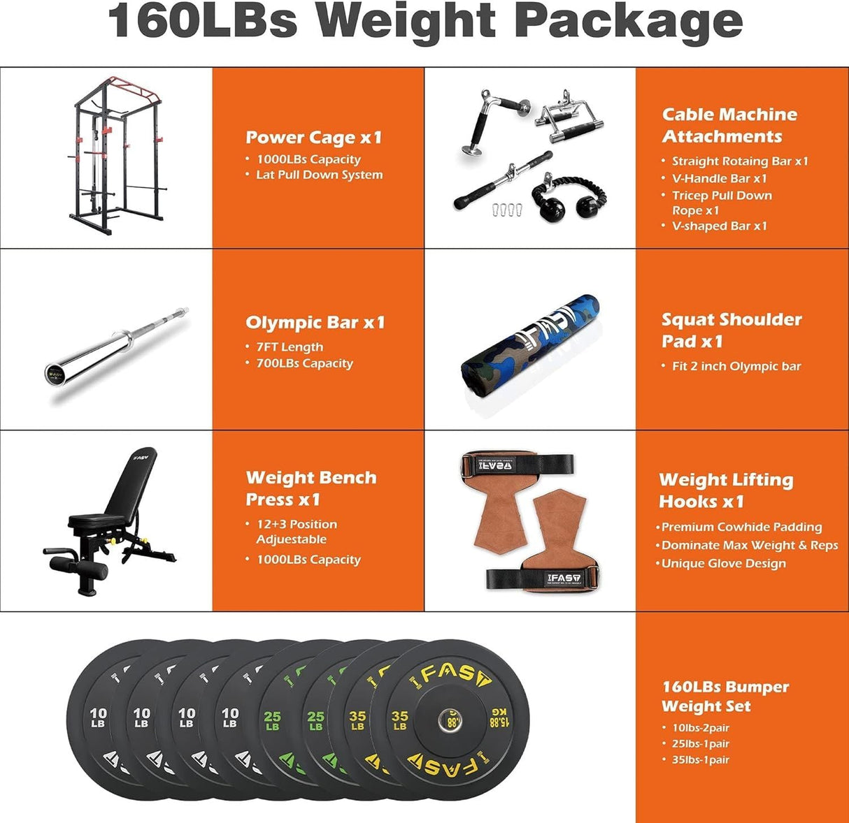 1000 lbs. Multi-functional Power Cage, Home Adjustable Pull up power Rack Comprehensive Fitness Barbell Rack