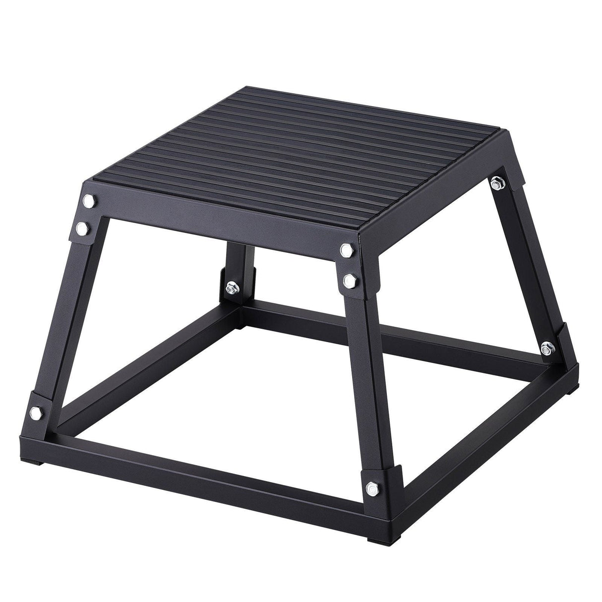 Steel 12 Inch Plyometric Jump Box for Agility Training - Anti-Slip Fitness Platform for Home Gym