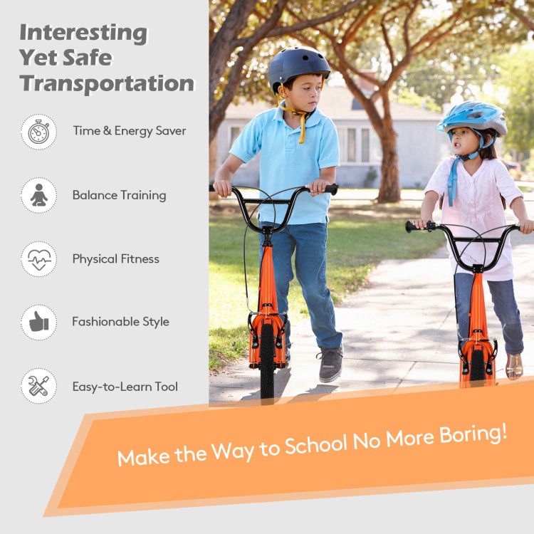 Height Adjustable hoverboard Kid Scooter with 12 Inch Air Filled Wheel