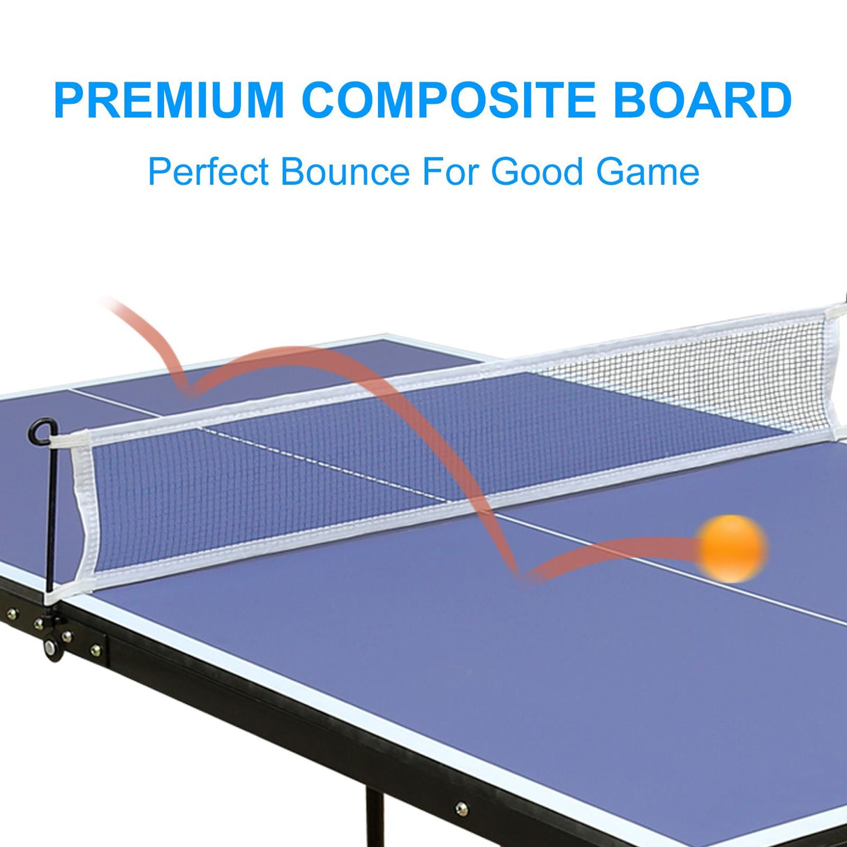 Tennis Table Foldable & Portable Ping Pong Table Set with Net and 2 Ping Pong Paddles for Indoor Outdoor Game