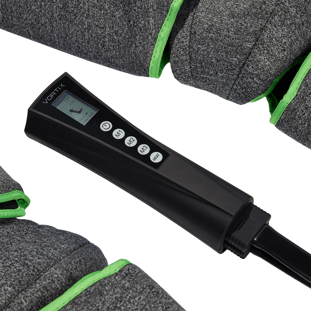 Heat-Enhanced Vortix Leg Compression Device