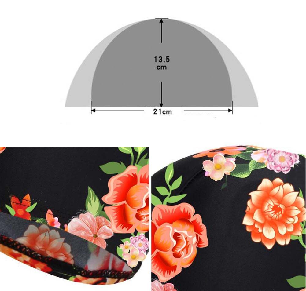 Swim Caps Waterproof Swimming Cap, Black, 2 Pack Solid Color, 2 Pack