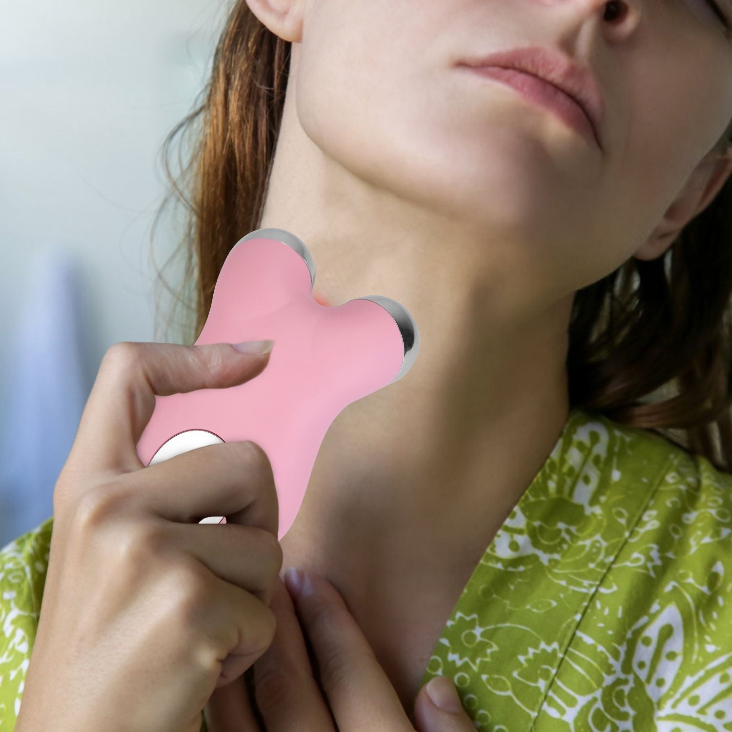 Rechargeable 5-Gear Microcurrent Facial Roller for Youthful Skin