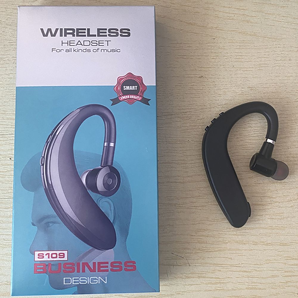 Wireless earbuds with microphone for all smartphones; hands-free sports headphones with Bluetooth connection and microphone