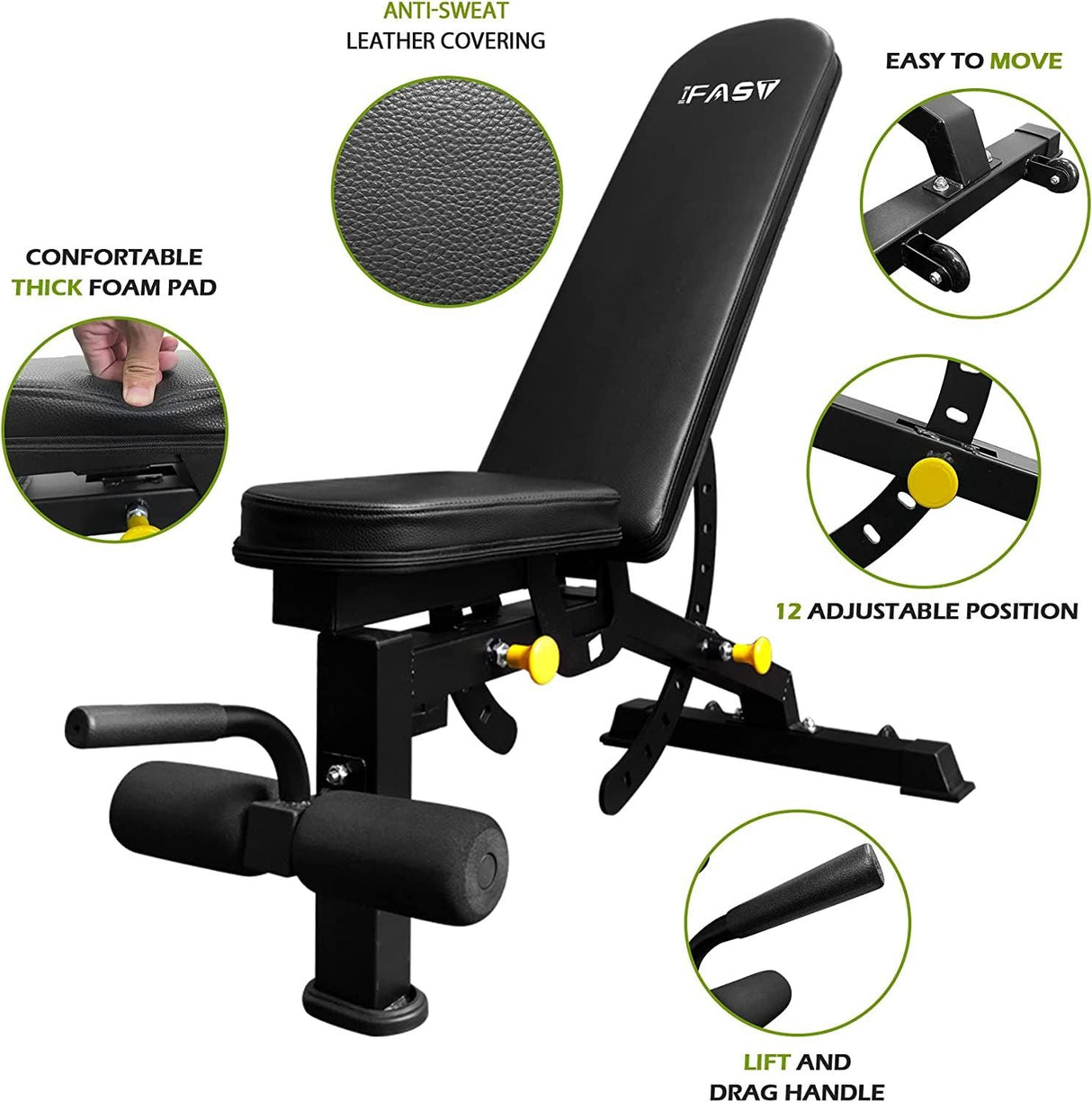 100lb Green Home Gym Set Multi-functional Power Cage, Home Adjustable Pullup Squat Rack 1000Lbs Capacity Comprehensive Fitness Barbell Rack