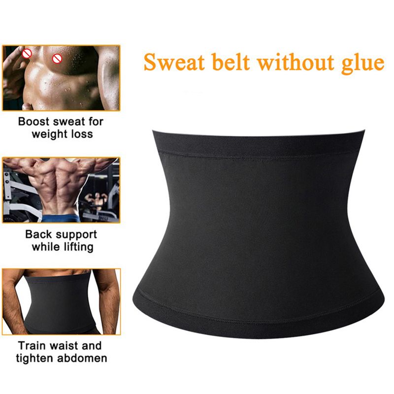 Waist Trimmer Unisex Belly Wrap Workout Sports Sweat belt for Abdominal Trainer Weight Loss Body Shaper Tummy Control Slimming Belt