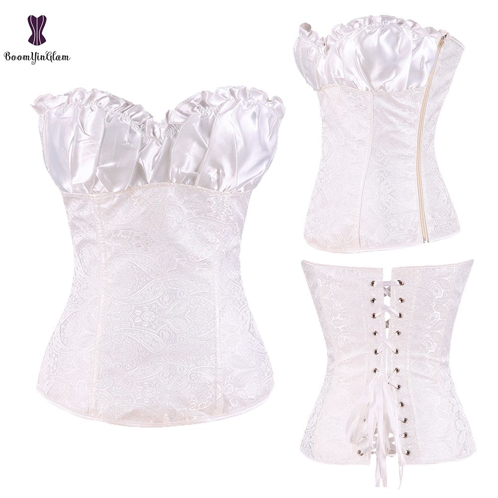 Sexy Women Steampunk Clothing Gothic Plus Size Corsets Lace Up Boned Over bust Bustier Waist trimmer Cincher Body Shaper Corselet S-6XL