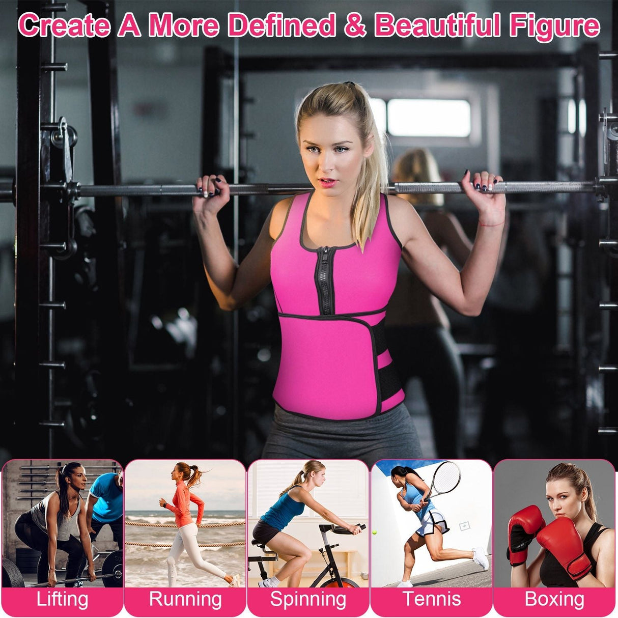 Waist Trainer for Women Men Unisex Running Walking Yoga