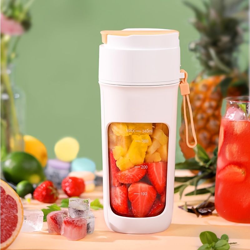 Lightweight Wireless Juicer Cup with 8 Blades - Portable USB Blender for Juicing on the Go
