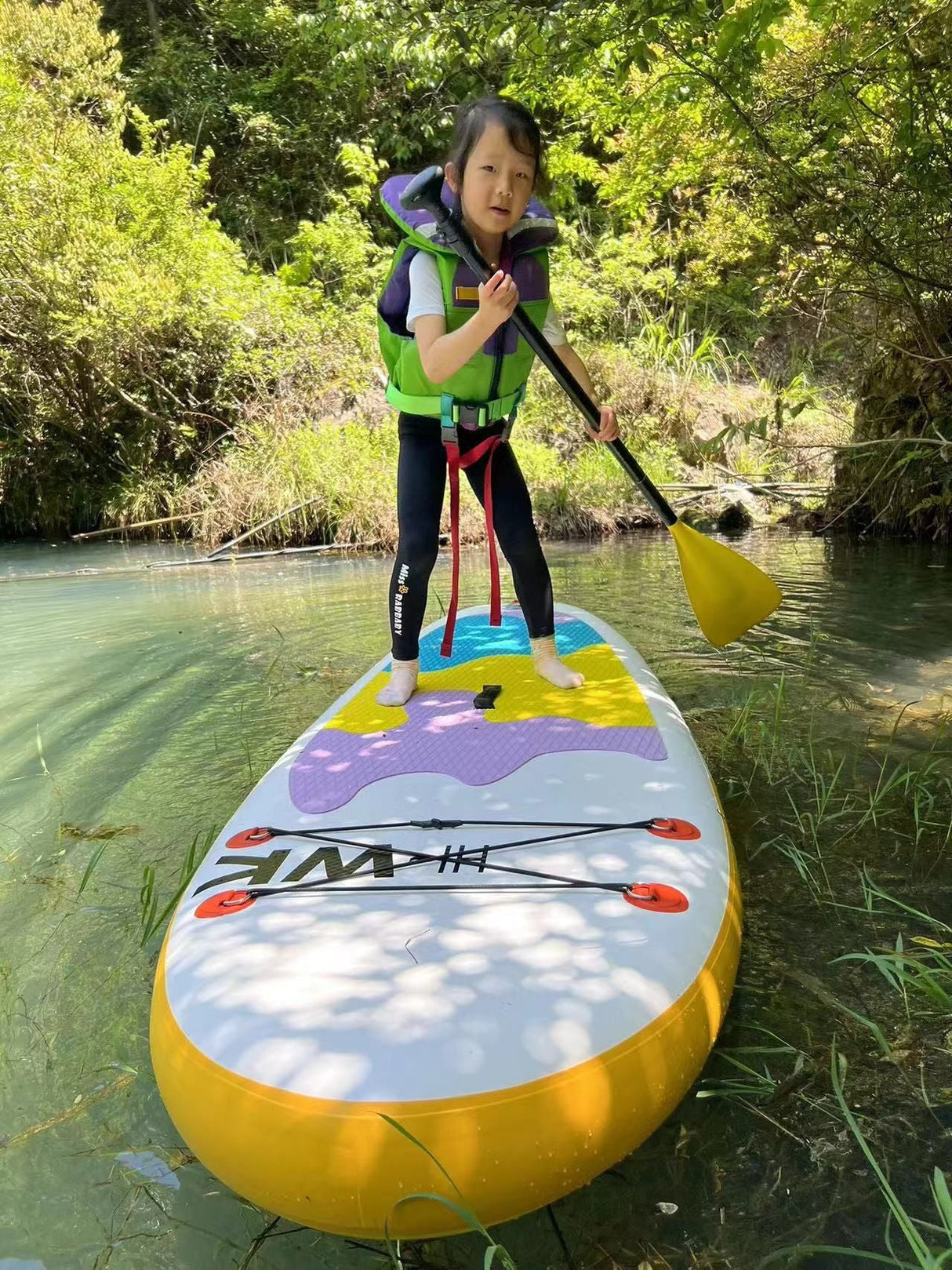 inflatable paddle board 8' Kids Sup including sup paddle, paddleboard backpack, pump, leash
