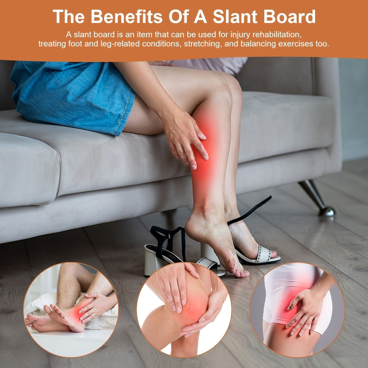 3pcs/set Slant Board; Foam Calf Stretcher With 5 Positions Adjustable Slant Board For calf stretch board