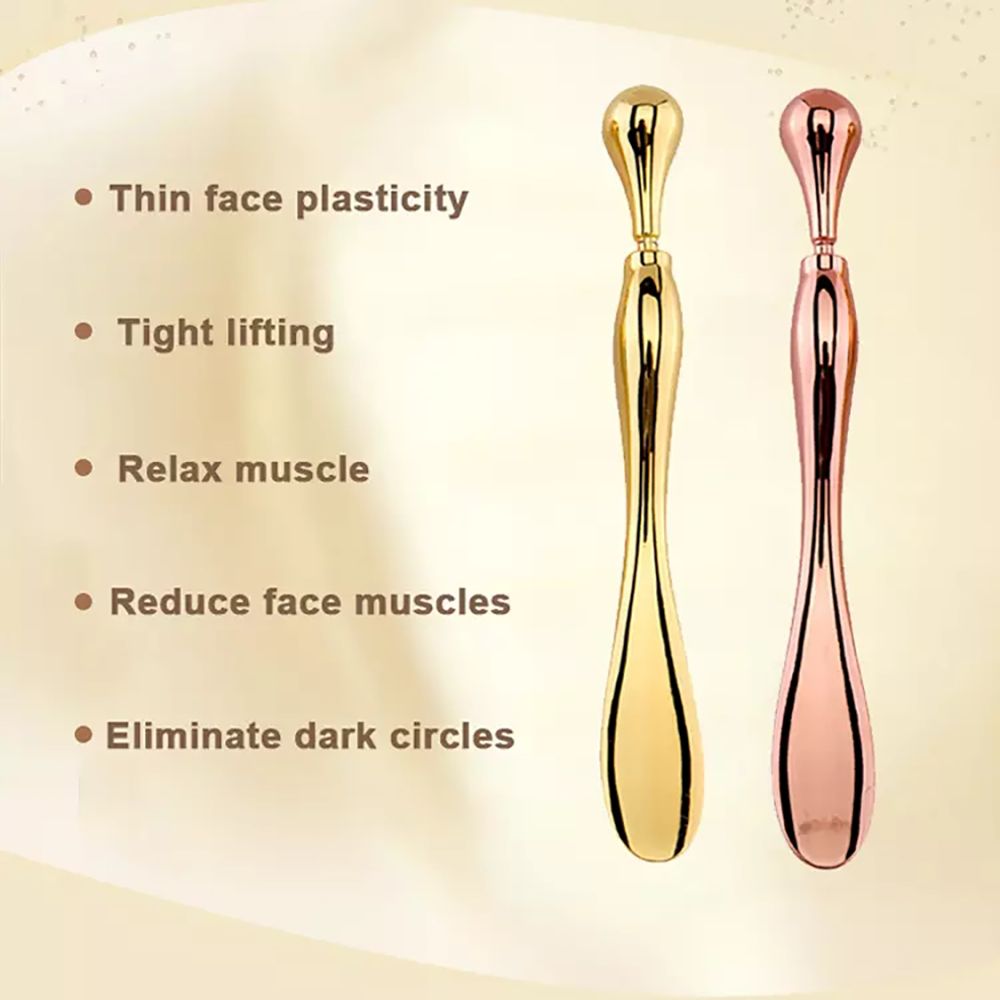 Facial Eye Cream Massager Stick with Metal Wand Applicator for Smooth Skin