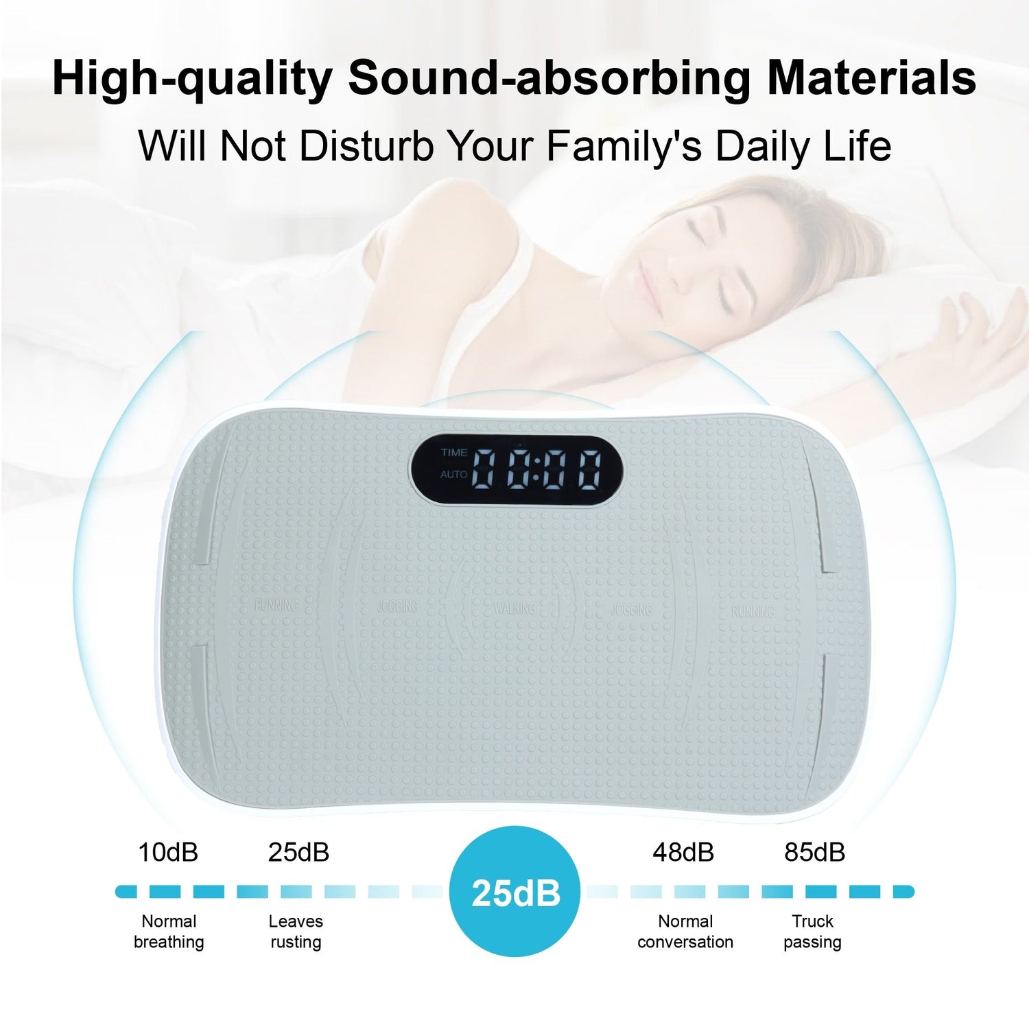 Silent Vibration Platform Crazy Fitness Massage 10-Frequency Weight Loss & Fat Burner Body Shaking Machine For Unisex Grey033