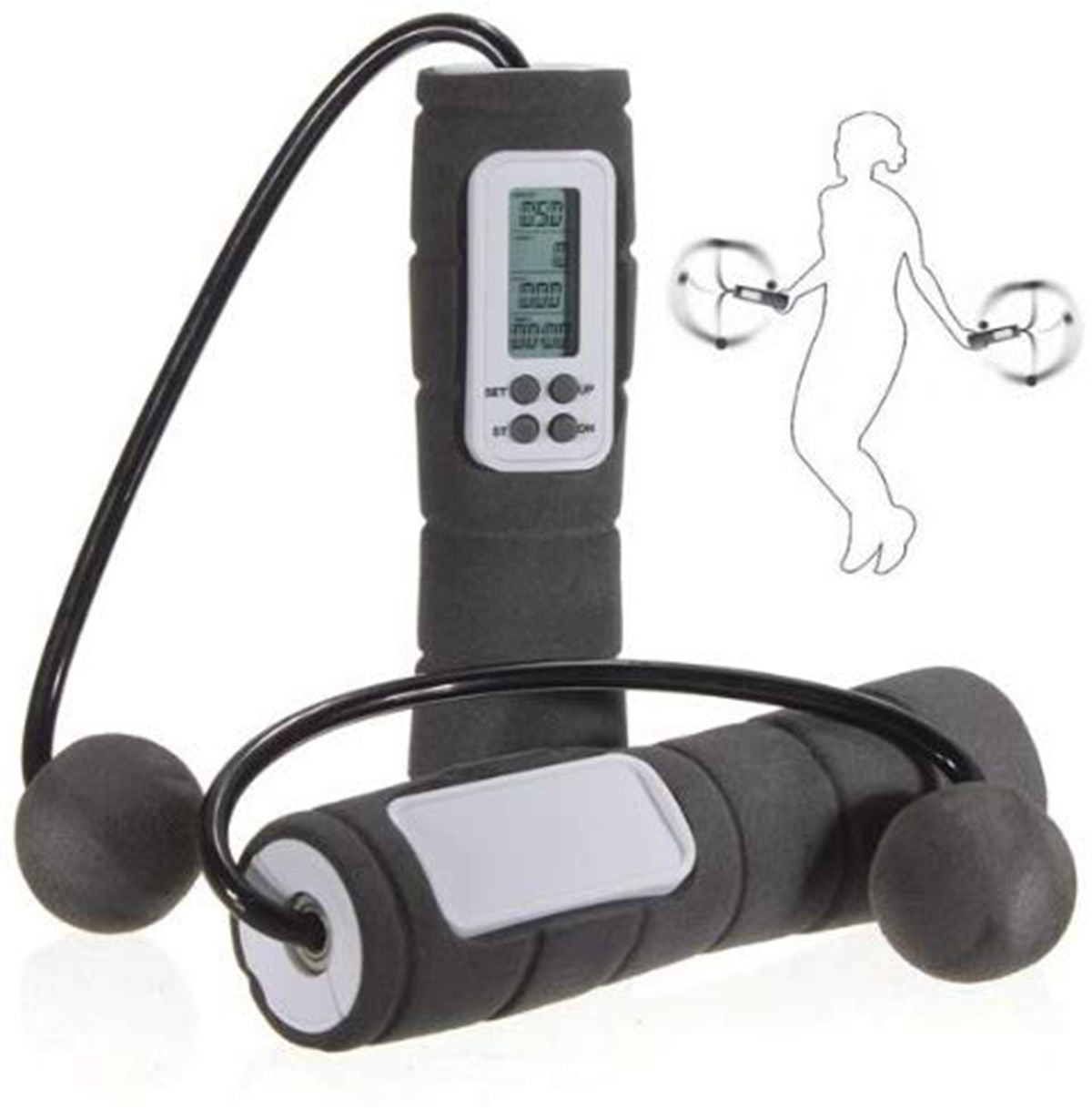 Speed Rope Adjustable Non-Slip Handles Portable Skip Rope Workout Jump Rope with Digital Counter Speed Rope Lightweight Bearing Rope Exercise Tool Fitness