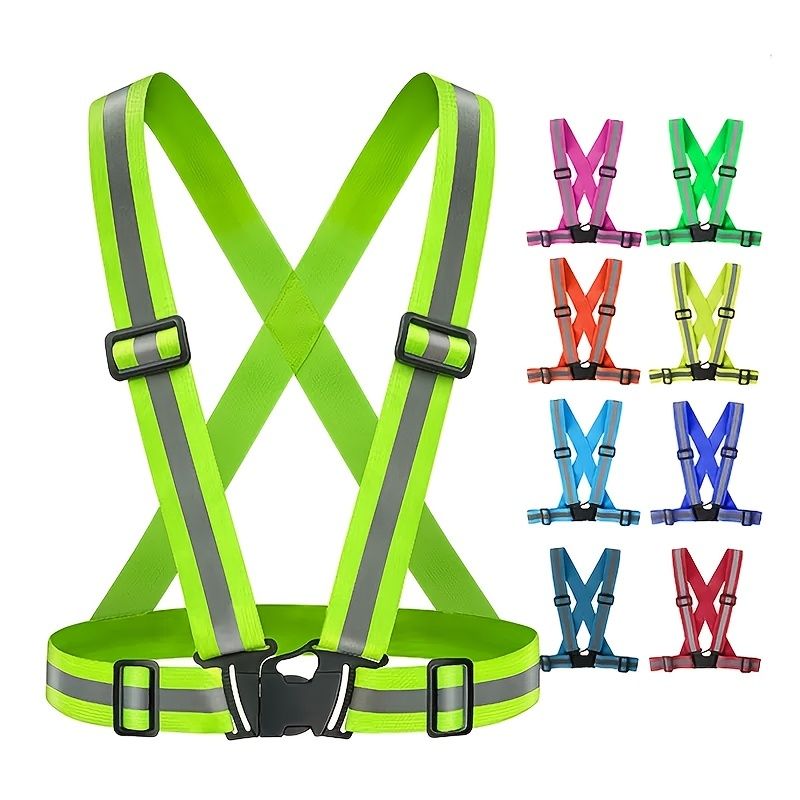Highlight Reflective Straps; Clothing Adjustable Safety visibility Vest; hi vis vest Elastic Band for Adults and Children; Night Running Riding Gear