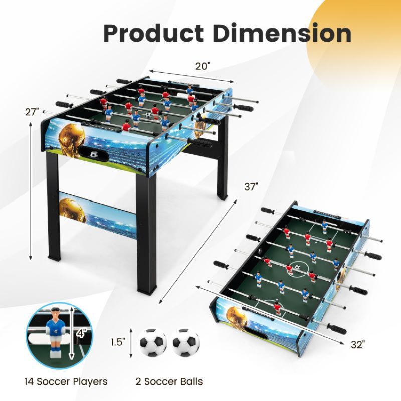 Mini Foosball Table with Score, soccer table Keeper for Usage Occasions Recreative