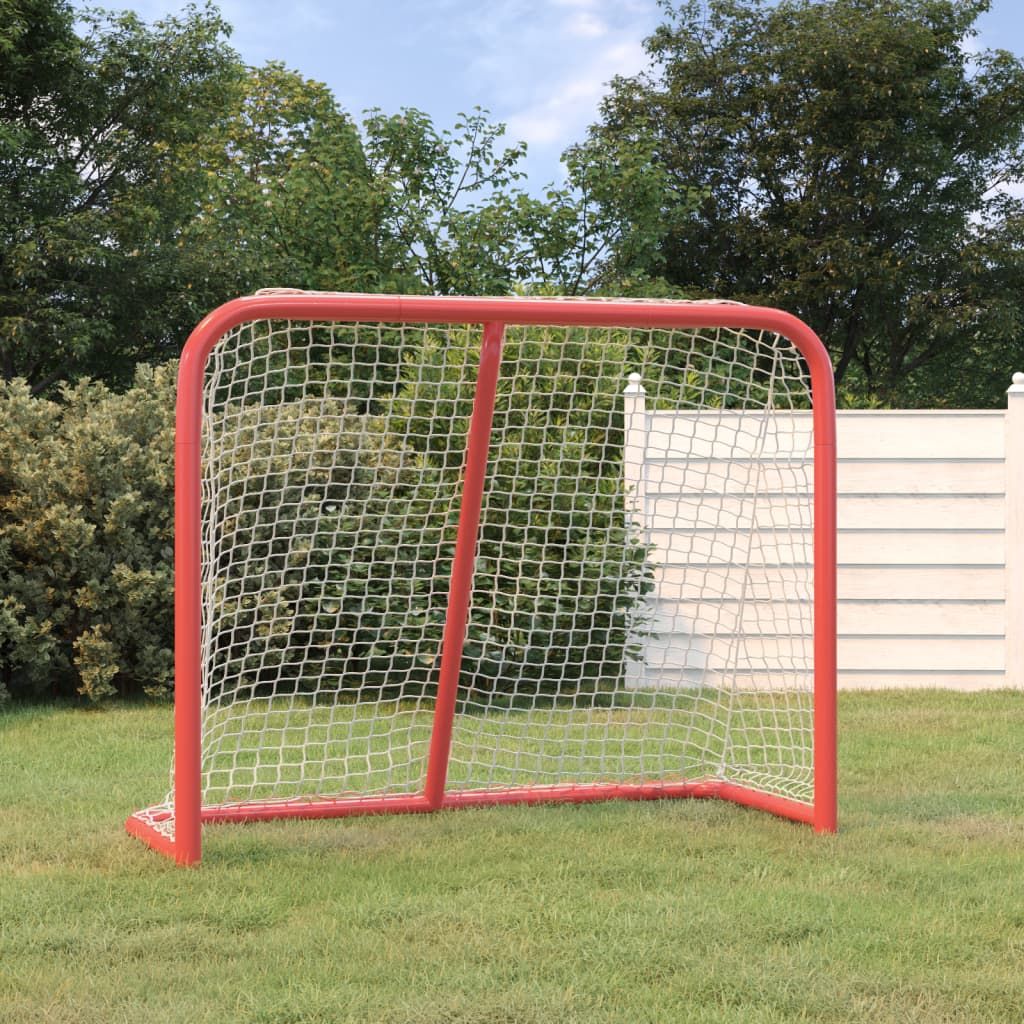 Hockey Goal Red and White 72"x28"x48" hockey net Polyester