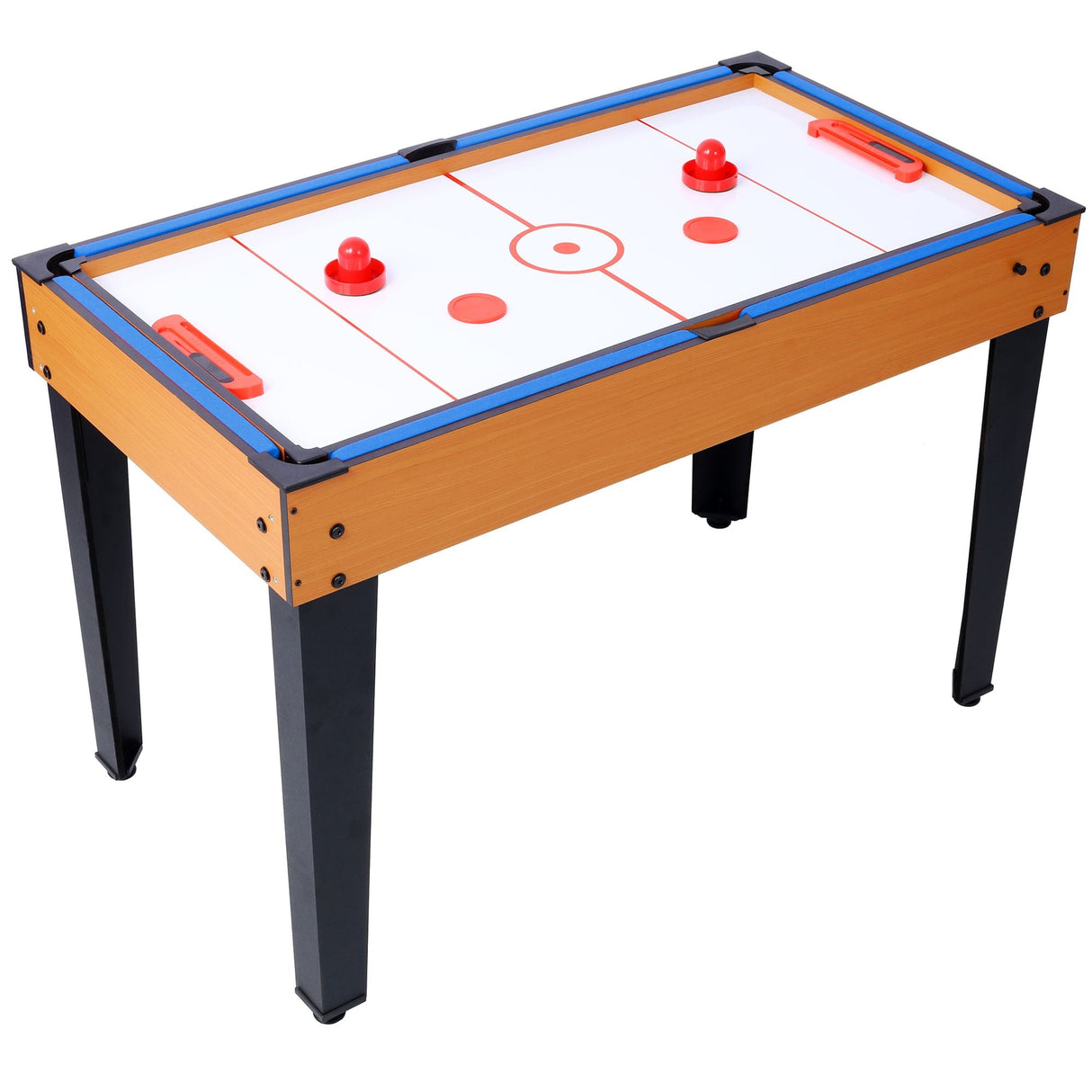 5-in-1 Multi-Game Table - Billiards, Push Hockey, Foosball, Ping Pong, and Basketball brown /blue