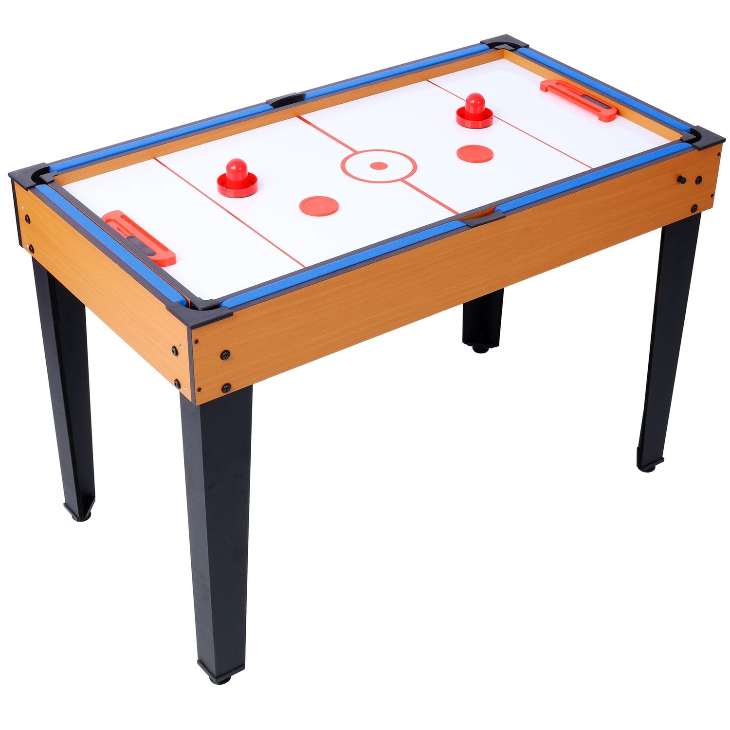 5-in-1 Multi-Game Table - Billiards, Push Hockey, Foosball, Ping Pong, and Basketball brown /blue