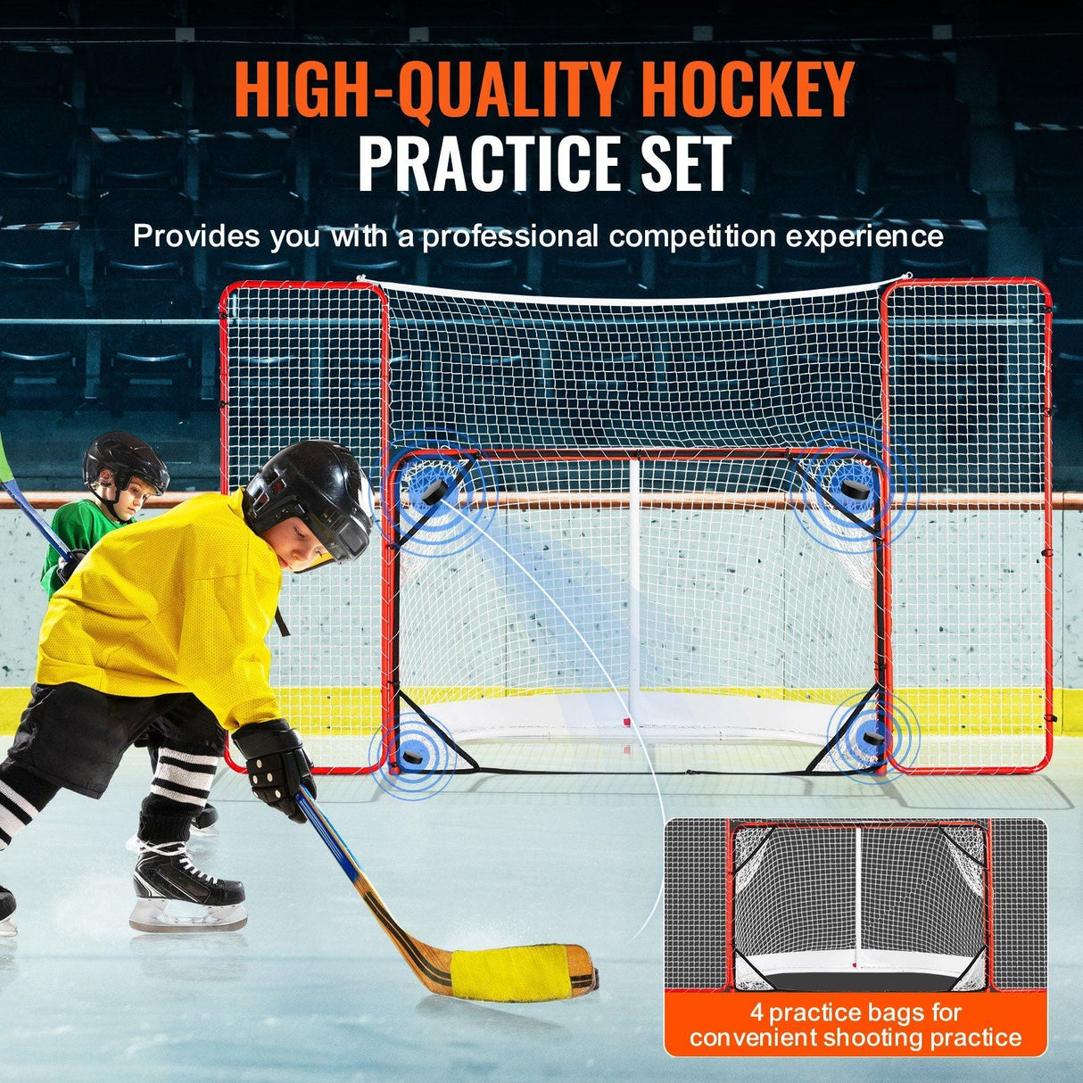 hockey net, hockey goal, youth street hockey net Outdoor Steel Hockey Net 72"