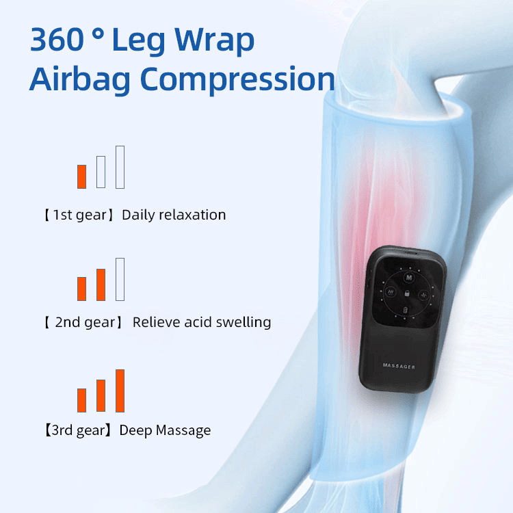 PSK709J-2 Air Compression Calf Massager with EMS Pulse and Vibration for Soothing Leg Relief