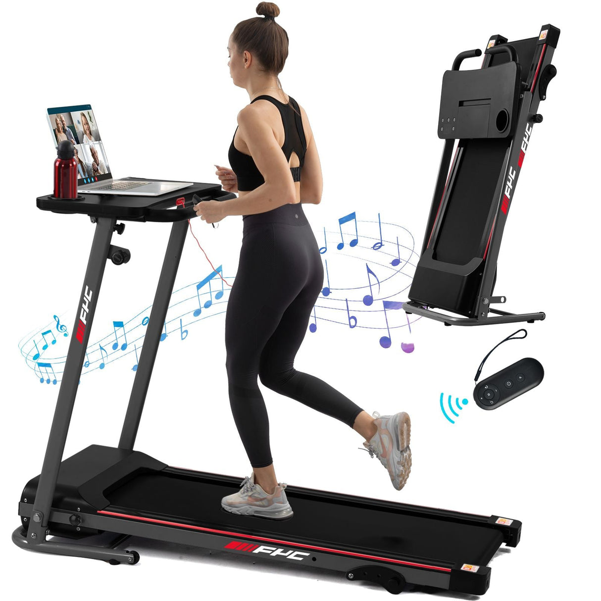 FYC Folding peloton Treadmill for Home - Slim Compact Running Machine Portable Electric Treadmill
