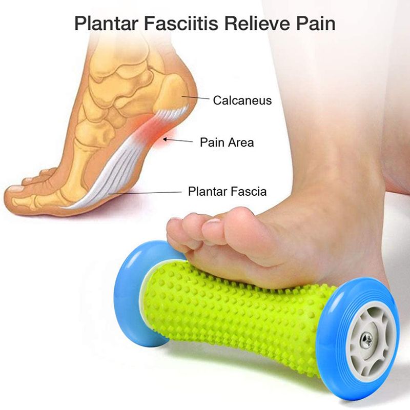 Foam Roller Massage for Relief Plantar Fasciitis and Heel Foot Arch Pain Reflexology Massager for Back Leg Hand Muscle Relaxation
