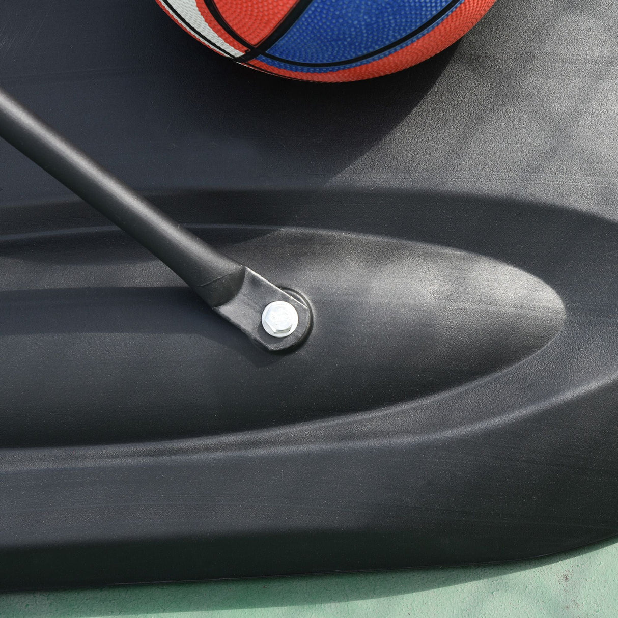 Soozier Freestanding Basketball Hoop Stand 5.5ft-7.5ft Adjustable Transparent Backboard with Wheels for Teens