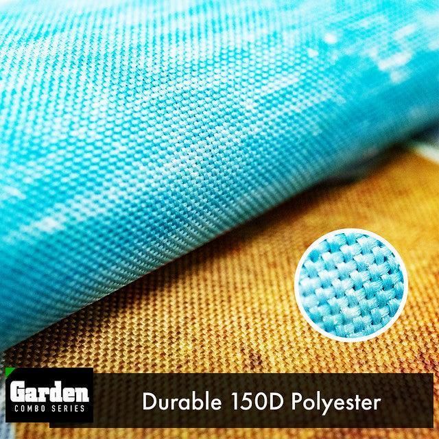 Combo Pack Garden Flag Stand Black 36x16 Inch & Garden Flag Beach Summer with Chairs Umbrella 12x18 Inch