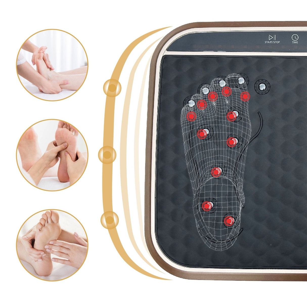 Vibration Plate Exercise Machine, Whole Body Fitness Platform for Lymphatic Drainage, Vibrating Shaker Board with 120 Speed Levels, Weight Loss and Fat Burner Workout Equipment for Women and Men