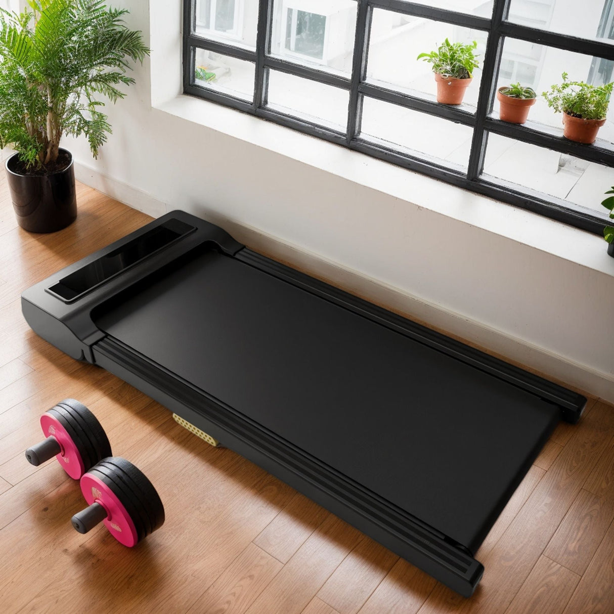Compact High-Efficiency Brushless Motor Treadmill with LED Display for Home Fitness