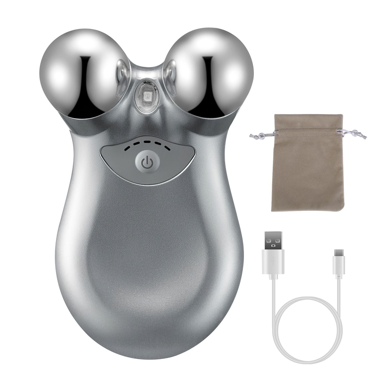 Rechargeable 5-Gear Microcurrent Facial Roller for Youthful Skin