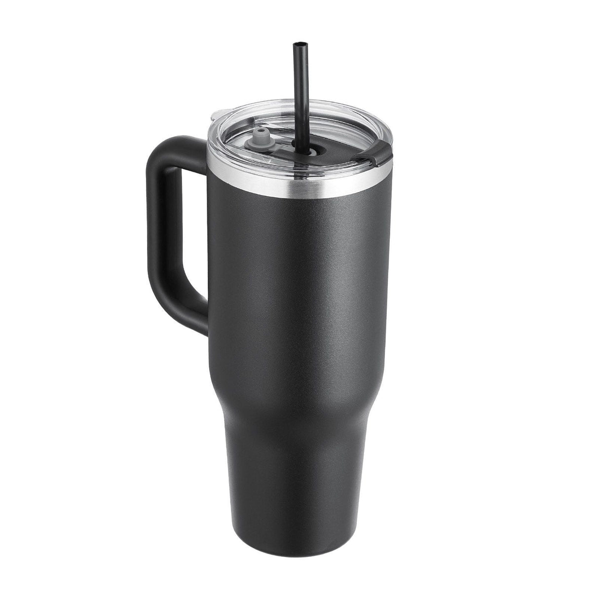 40 oz tumbler Insulated rambler Stainless Steel Coffee Cup Handheld Black