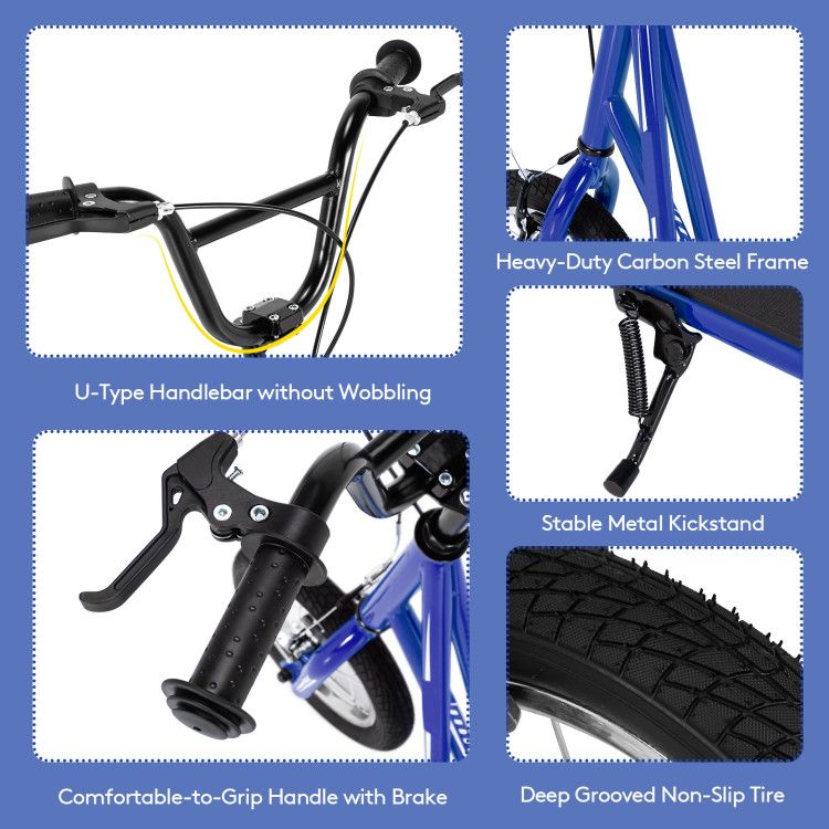 Height Adjustable hoverboard Kid Scooter with 12 Inch Air Filled Wheel