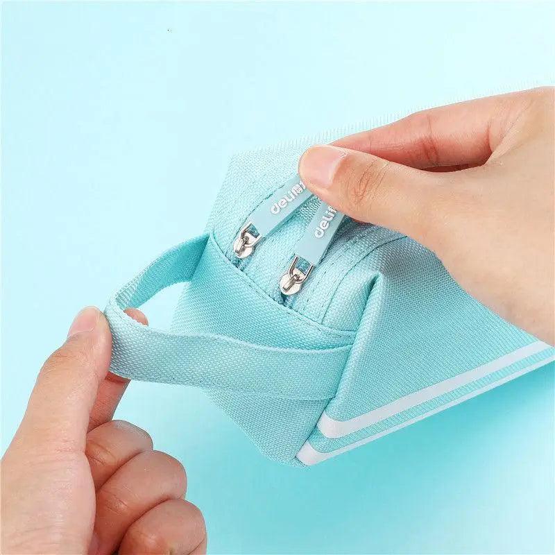Durable Simple Large Capacity School Stationery Double Layer Case Students Unique Design High Quality Office Handbag Pencil Case