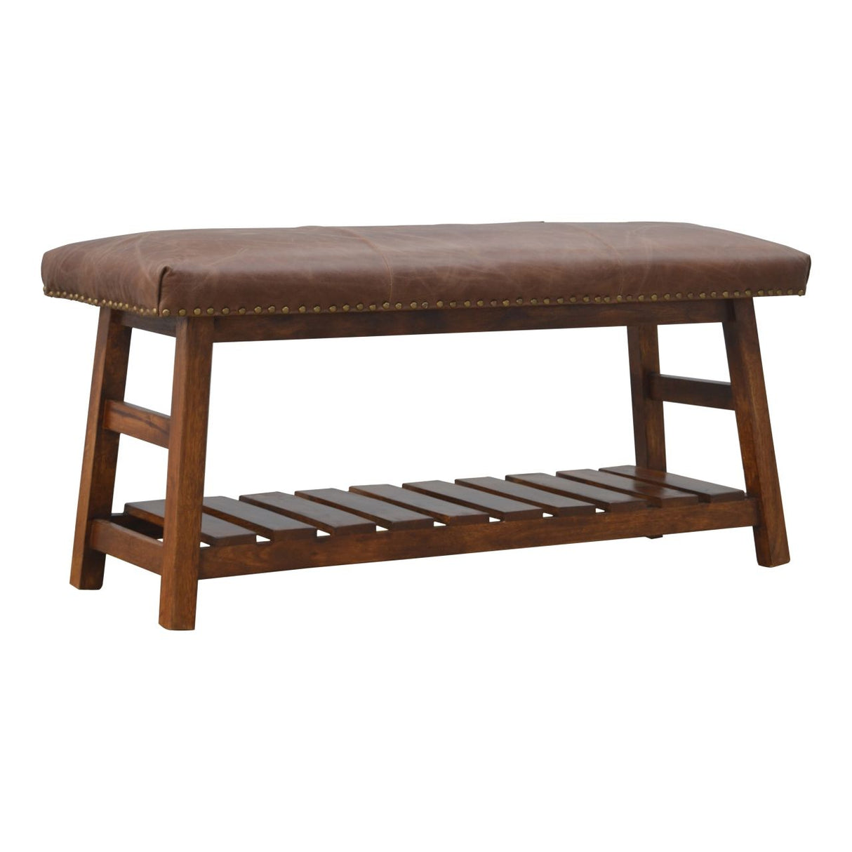 Buffalo - Hide Hallway Bench - Brown by Couch.com