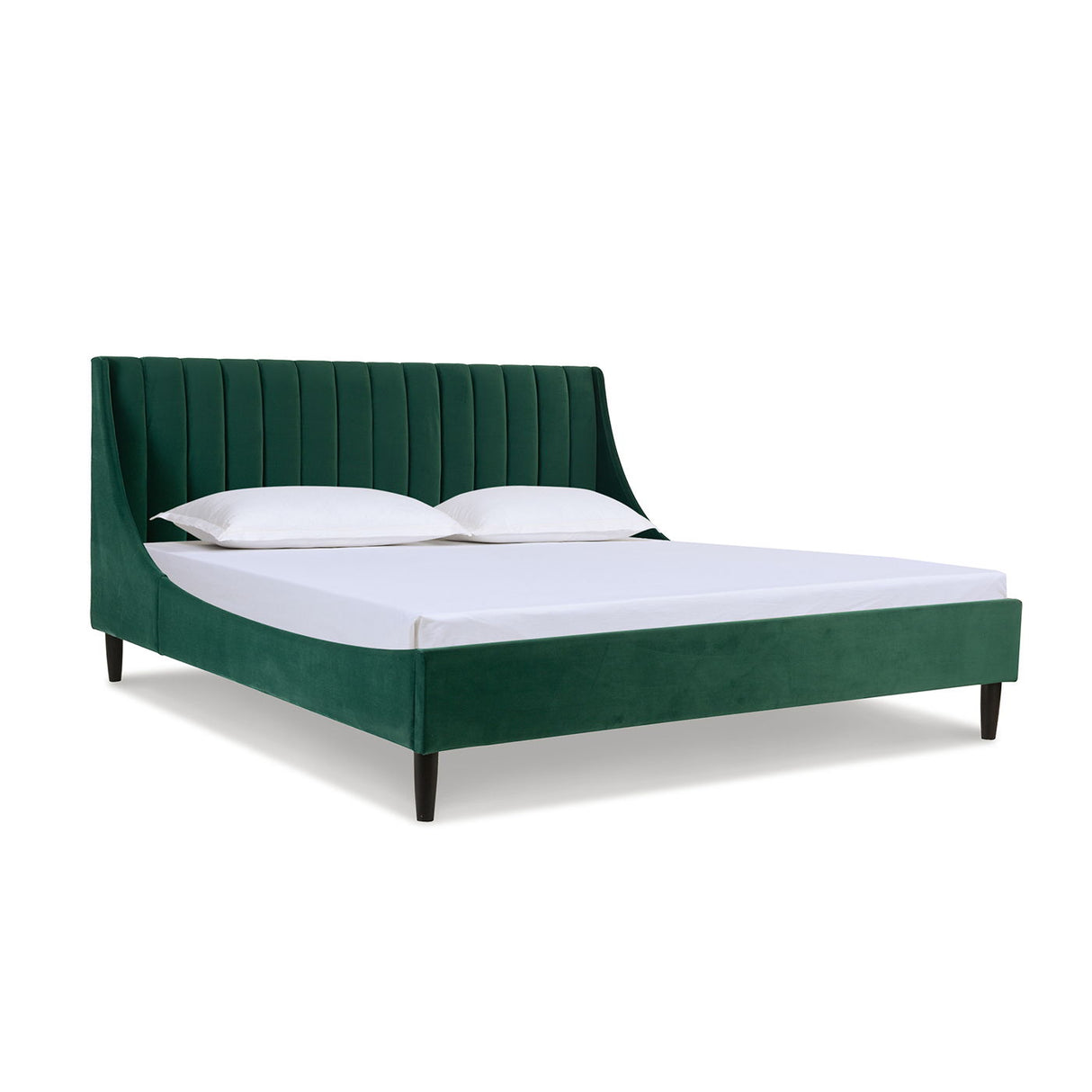 Aspen - Vertical Tufted Modern Headboard Platform Bed Set by Couch.com